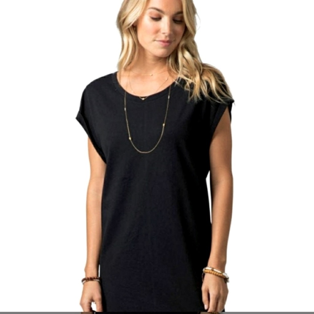 Rip Curl Black Cap Sleeve Mini Dress